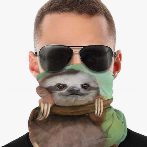 The Cutest Sloth FACE & NECK Covering NEW Adult Colorful - Picture 3 of 8